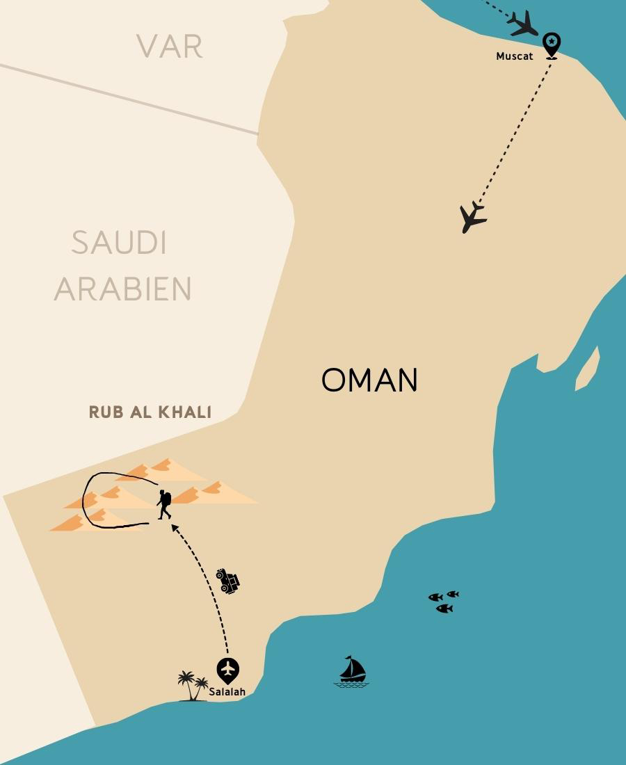Oman Trekkingreise | Wandern ins Leere Viertel | Adventure Rub al Khali