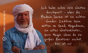 Badain Jaran China Ich habe schon viele Wüsten durchquert – aber die Badain Jaran ist ein echtes Wunder: Zahllose Seen mitten im Sand, Megadünen, ein altes Wüstenkloster... pure Magie. Wenn du ein großes Abenteuer suchst, hier ist es!