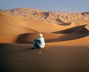 Tuareg in den Dünen des Erg Tifernine - die höchsten Dünen der Sahara