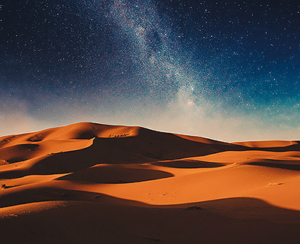 Der Himmel über der Wüste Mauretanien Sahara